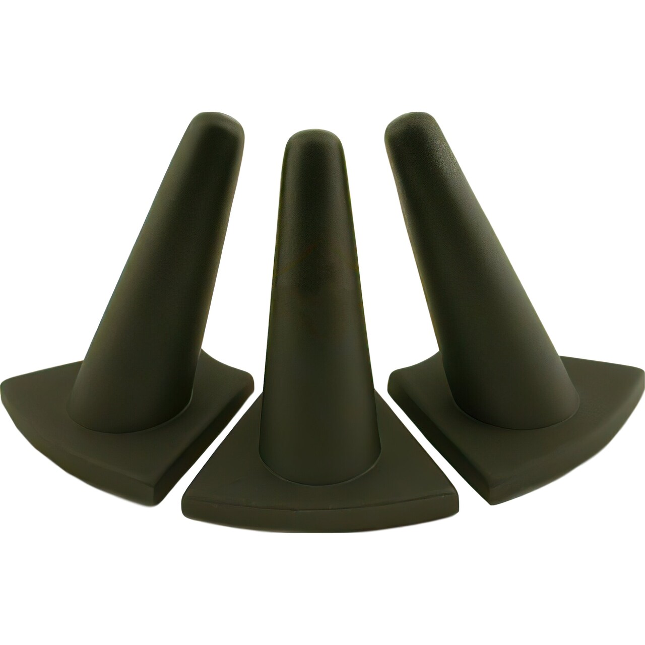 Black Rubber Ring Finger Jewelry Showcase Display Stand Unit Kit 40 Pcs